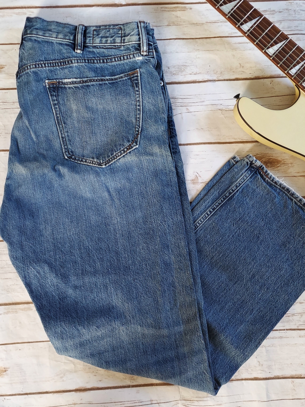 Banana Republic Straight Leg Denim Blue Jeans Men's 38x32